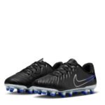 Nike Tiempo Legend 10 Junior Firm Ground Football Boots – Black/Chrome – view 4
