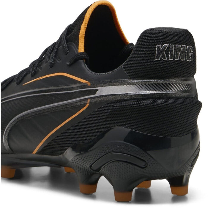 Puma King Firm Ground Football Boots – Black/Silver - Image 5