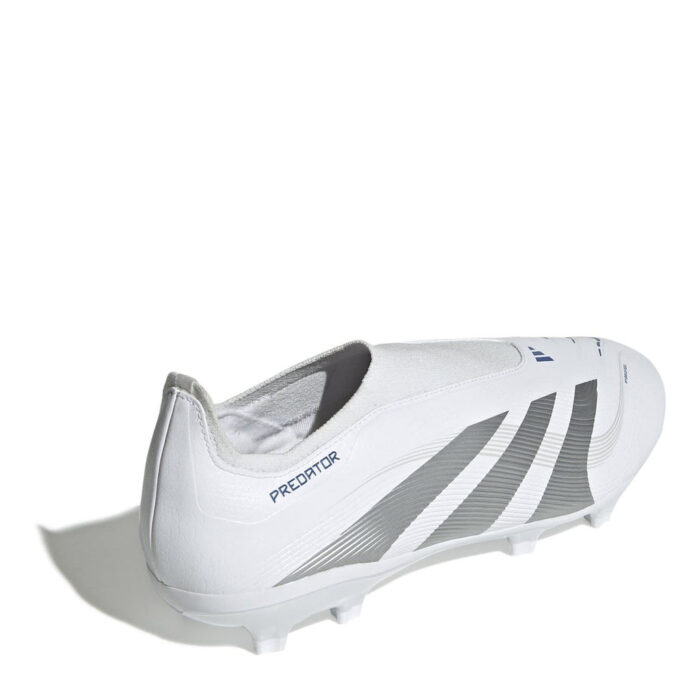 adidas Predator Firm Ground Football Boots – White/Silver – view 4