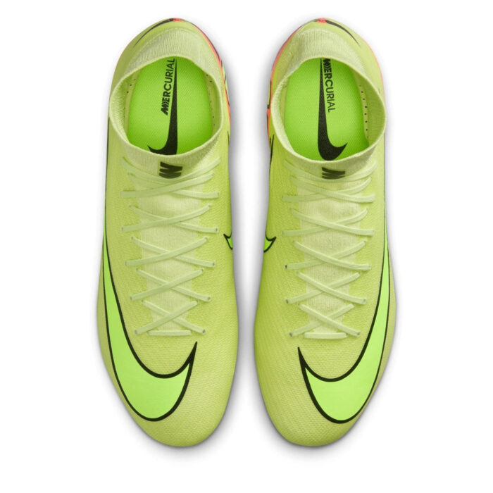 Nike Zoom Mercurial Superfly 10 Firm Ground Football Boots – Volt/Crimson – view 6