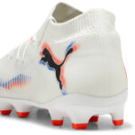 Puma Future 8 Junior Firm Ground Football Boots – White/Black/Red – view 5