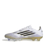 adidas F50 Firm Ground Football Boots – White/Blk/Gold – view 2