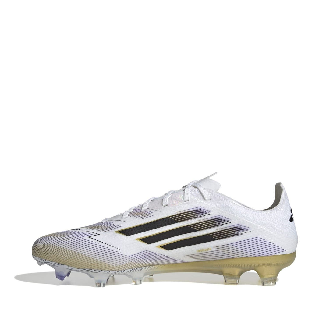 adidas F50 Firm Ground Football Boots – White/Blk/Gold – view 2