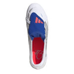 adidas Mens Predator Fold Over Tongue Firm Ground Football Boots – White/Blue - Image 5