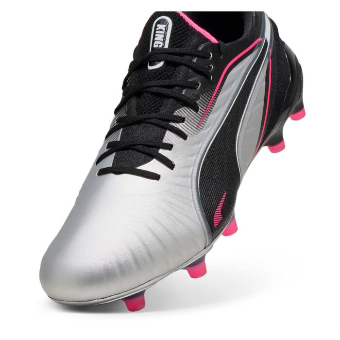 Puma Womens King Firm Ground Football Boots – Silver/Black – view 6