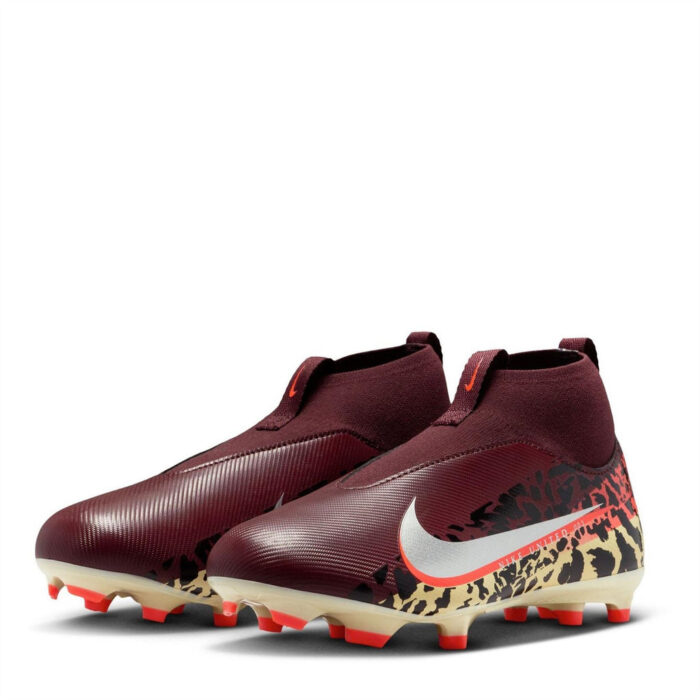 Nike Zoom Mercurial Superfly 10 Junior Firm Ground Football Boots – Burgundy/Print – view 4
