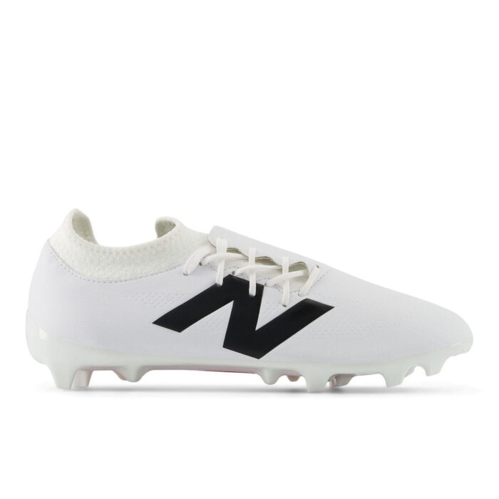 New Balance Furon V7+ Dispatch Firm Ground Football Boots – White/Black - Image 3