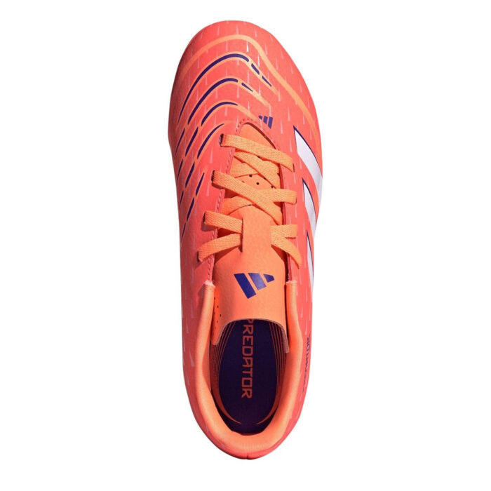 adidas Predator Junior Firm Ground Football Boots – Orange/White – view 5
