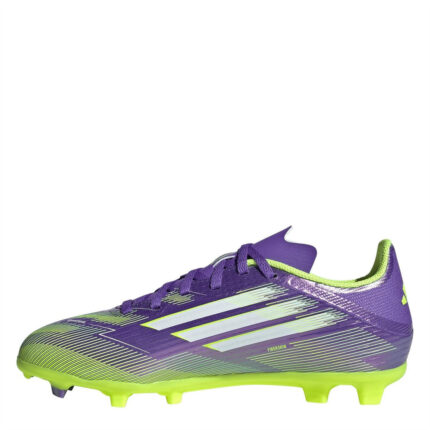 adidas F50 Junior Firm Ground Football Boots – Purple/White – view 2