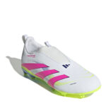 adidas Predator 3 Junior Firm Ground Football Boots – White/Pink – view 3