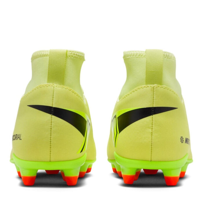 Nike Mercurial Superfly 10 Junior Firm Ground Football Boots – Volt/Crimson – view 5