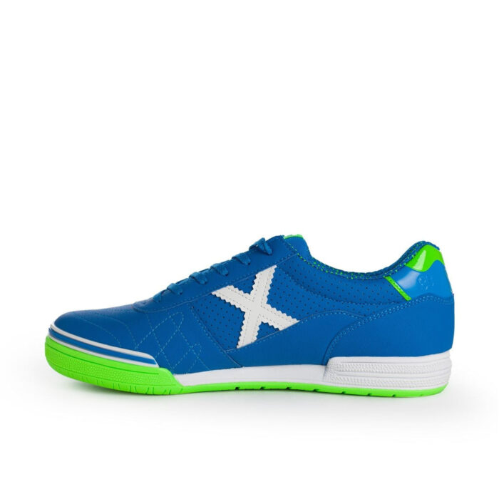 Munich G3 Profit Indoor Football Boots – Blue/FluGreen - Image 2