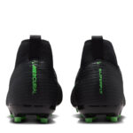 Nike Junior Firm Ground Football Boots – Black/Green – view 5