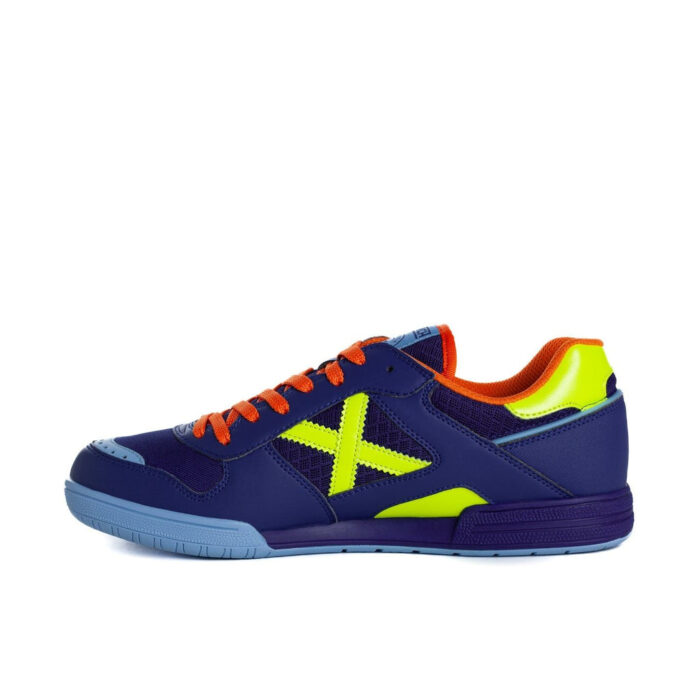Munich Mens Continental V2 Indoor Football Boots – Navy/FluYellow - Image 2