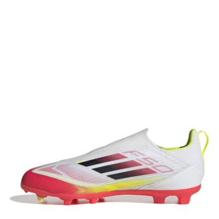 adidas F50 Junior Firm Ground Football Boots – White/Red – view 2