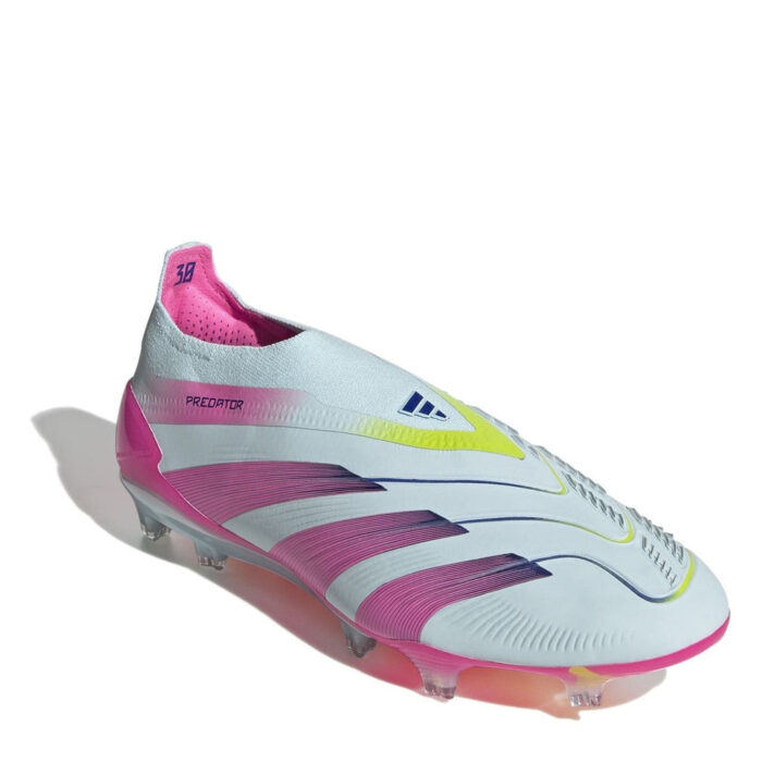 adidas Predator 24 Firm Ground Football Boots – White/Blue - Image 3