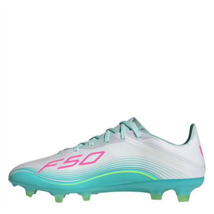 adidas F50 Firm Ground Football Boots – Wht/Pink/Blue – view 2