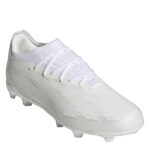 adidas X Crazyfast Junior Firm Ground Football Boots – White/White – view 3