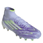 adidas Womens F50 Sparkfusion Firm Ground Football Boots – Purple/Lemon – view 3