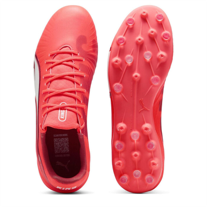 Puma King Multi-Ground Football Boots – Glowing Red-P – view 3
