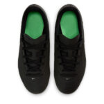 Nike Junior Firm Ground Football Boots – Black/Green – view 6