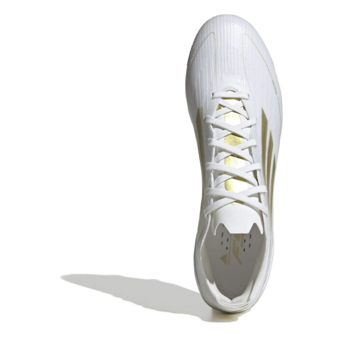adidas F50 Firm Ground Football Boots – White/Gold/Wht – view 5