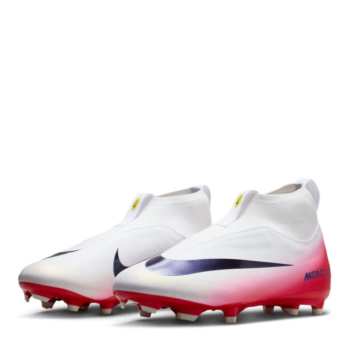 Nike Zoom Mercurial Superfly 10 Junior Firm Ground Football Boots – Red/Black – view 4