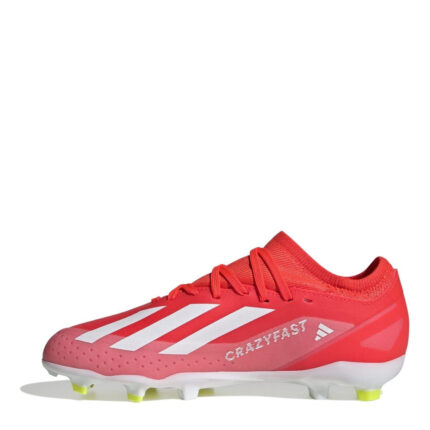 adidas X Crazyfast Junior Firm Ground Football Boots – Red/Wht/Yellow – view 2