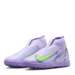 Nike Zoom Mercurial Superfly 10 Junior Turf Football Boots – Purple/Volt – view 4