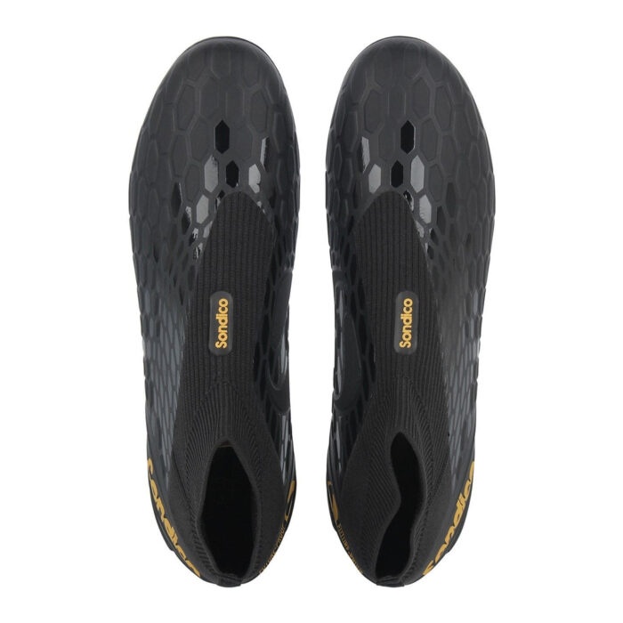 Sondico Blizzard Firm Ground Football Boots – Black/Gold – view 6