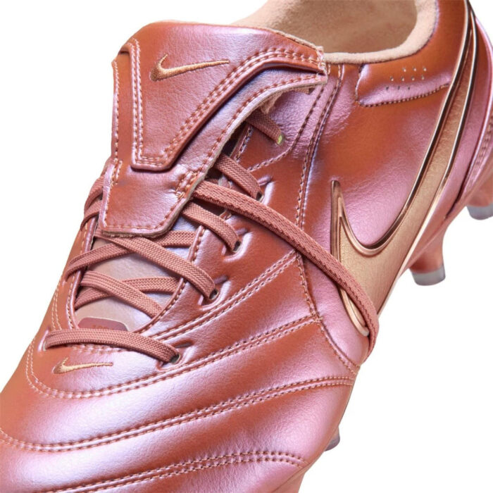 Nike Tiempo Ligera Firm Ground Football Boots – Rose Gold/Gold - Image 7