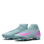 Nike Zoom Mercurial Superfly 10 Firm Ground Football Boots – Grey/Pink – view 4