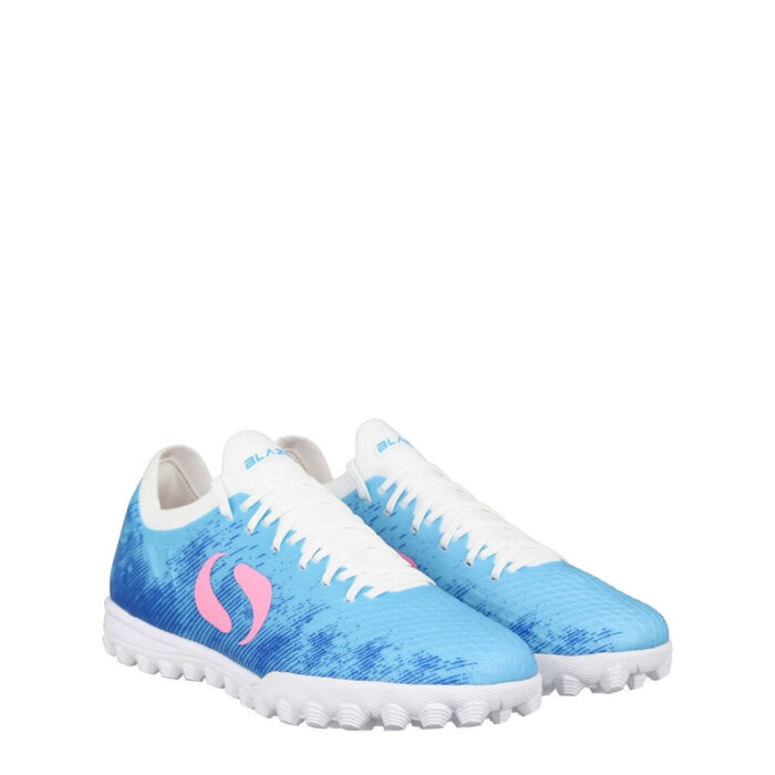 Sondico Blaze Junior Turf Football Boots – Blue/Pink/White – view 4