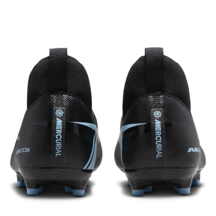 Nike Zoom Mercurial Superfly 10 Junior Firm Ground Football Boots – Black/Blue – view 5