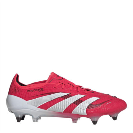 adidas Junior Soft Ground Football Boots – Red/Wht/Blk