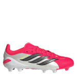 adidas Predator Junior Firm Ground Football Boots – Red/Blk/White