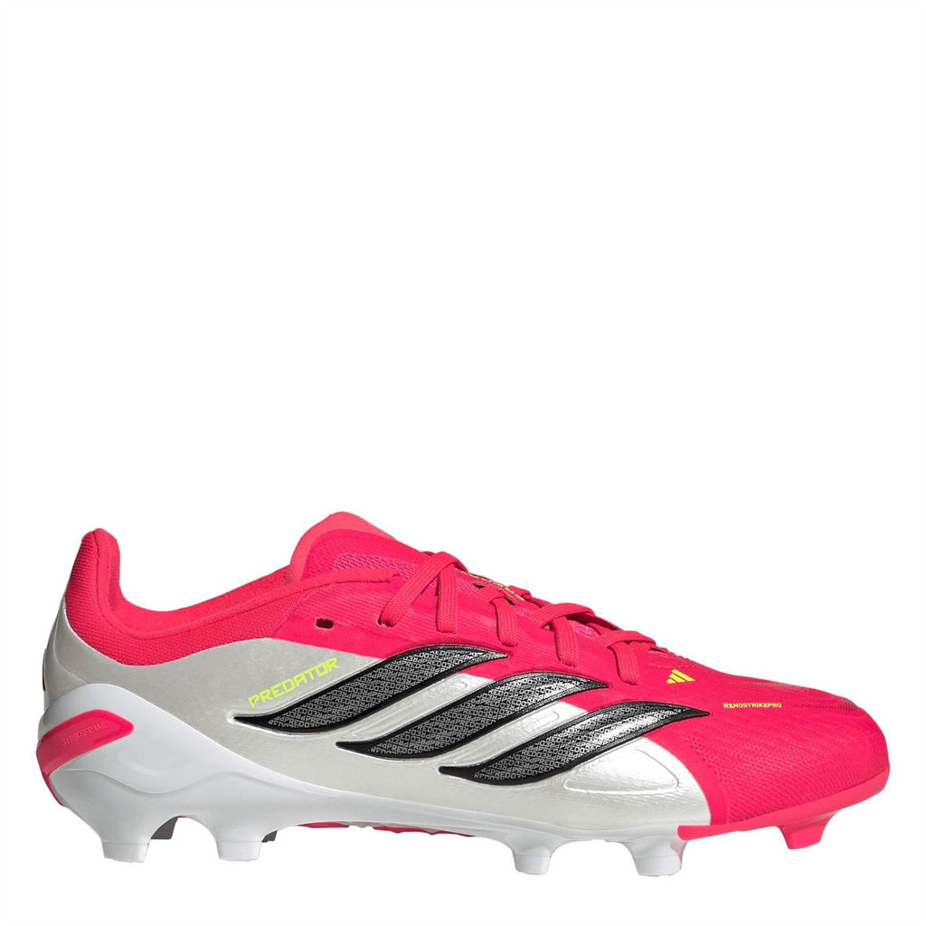 adidas Predator Junior Firm Ground Football Boots – Red/Blk/White