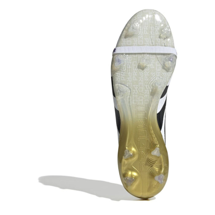adidas Predator Firm Ground Football Boots – White/Blk/Gold – view 6