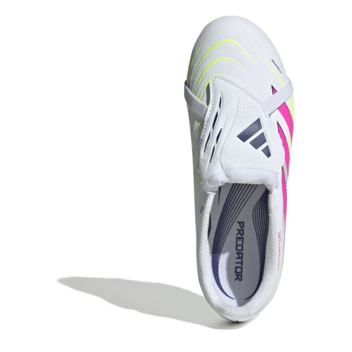 adidas Predator Junior Firm Ground Football Boots – White/Pink – view 5