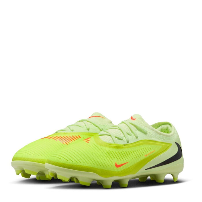Nike Phantom 6 Junior Multi-Ground Football Boots – Volt/Crimson – view 4