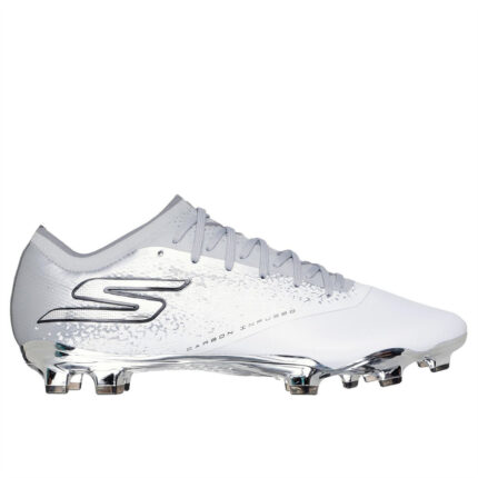 Skechers Razor Firm Ground Football Boots – White/Silver