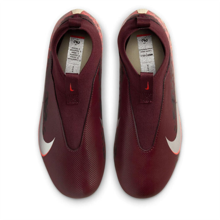 Nike Zoom Mercurial Superfly 10 Junior Firm Ground Football Boots – Burgundy/Print – view 6