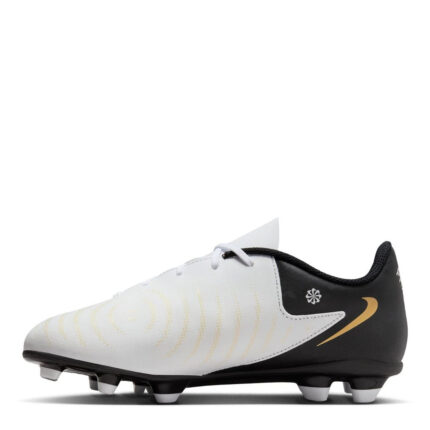 Nike Phantom Gx Ii Junior Firm Ground Football Boots – White/Blk/Gold – view 2