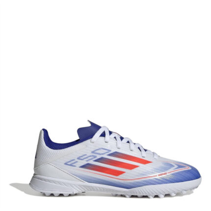 adidas F50 Junior Turf Football Boots – White/Red/Blue