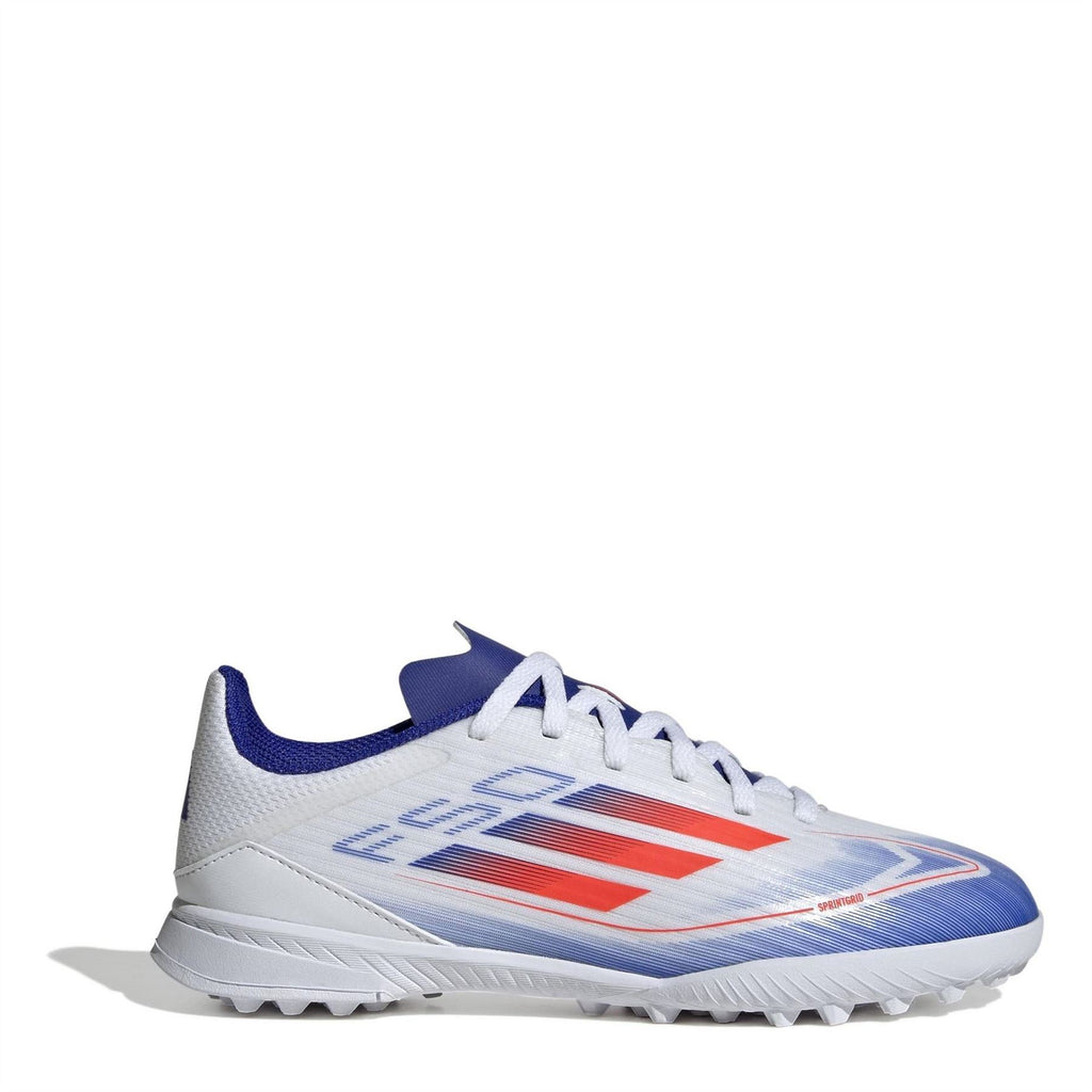 adidas F50 Junior Turf Football Boots – White/Red/Blue adidas F50 Junior Turf Football Boots – White/Red/Blue