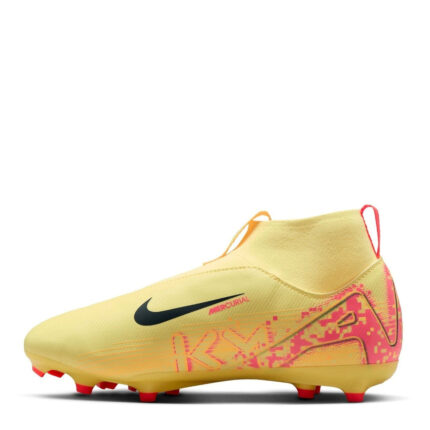 Nike Zoom Mercurial Superfly 10 Junior Firm Ground Football Boots – Orange/Navy – view 2