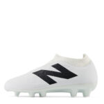 New Balance Tekela V4+ Magique Junior Firm Ground Football Boots – White/Black – view 6