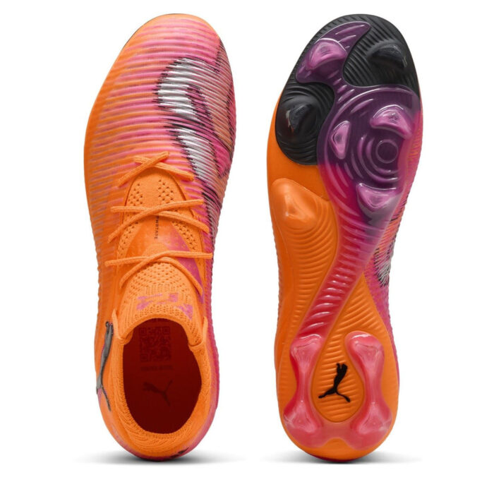 Puma Future 8 Firm Ground Football Boots – Orange-Black – view 3