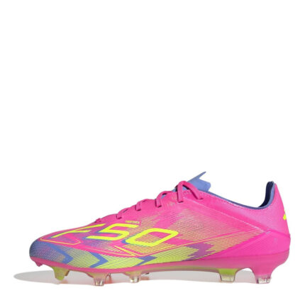 adidas F50 Firm Ground Football Boots – Pink/Lemon/Blue – view 2