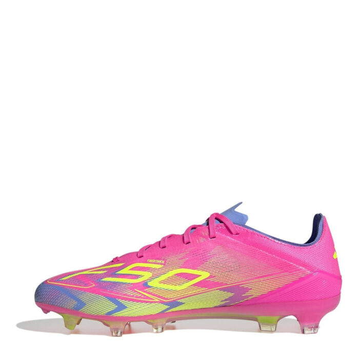 adidas F50 Firm Ground Football Boots – Pink/Lemon/Blue – view 2